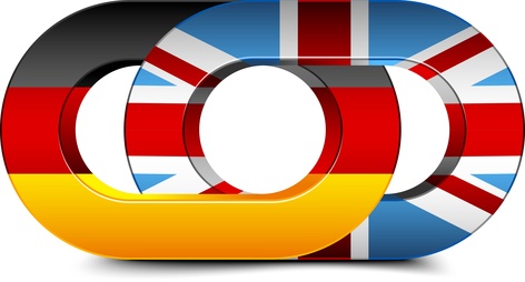 Germany and UK flag chain